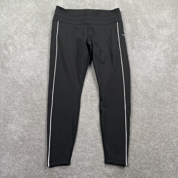 Puma Activewear Piping UV Training Ankle Leggings Women's Size XL Black 62895 02 - Picture 1 of 8